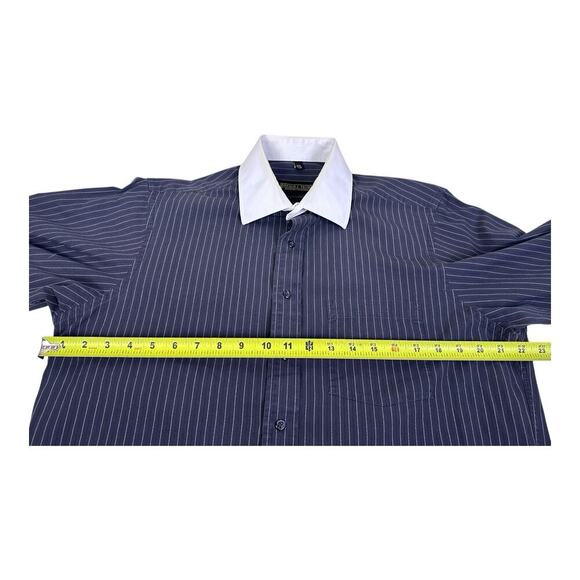 Donald J Trump Men Dress Shirt 15.5 32/33 Black Striped Signature Long Sleeve - Picture 10 of 12